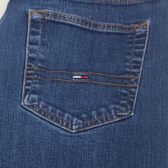 VINTAGE MENS TOMMY HILFIGER SLIM STRAIGHT JEANS 33x32 🇺🇸 - Picture 11 of 12